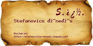 Stefanovics Éneás névjegykártya